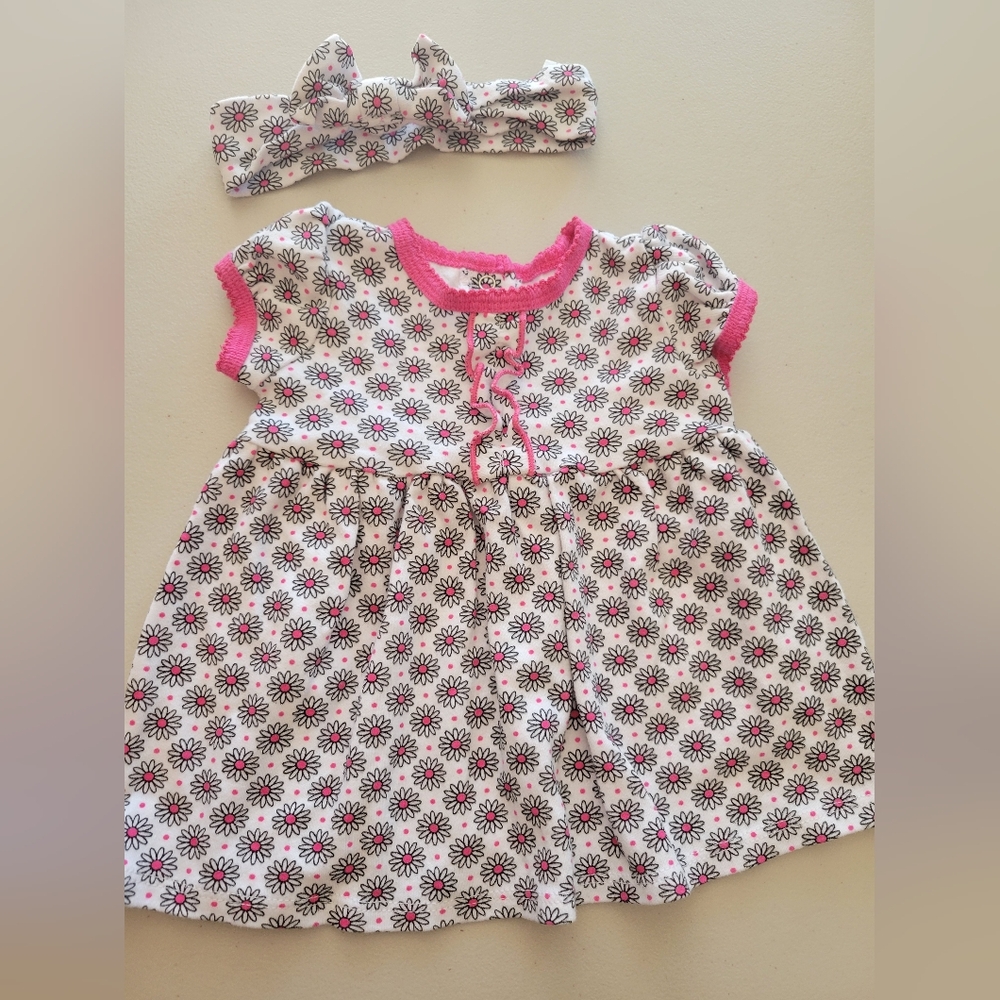Vitamins Baby 3 months Dress With Matching Hair Accessory